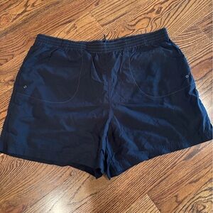 Black womens Elastic-Waist Performance Shorts